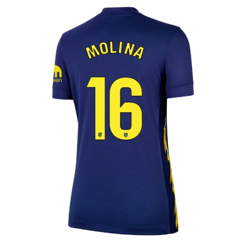 Billige Fotballdrakt Atletico Madrid Nahuel Molina #16 Replika Bortedrakt Dame 2025-26 Kortermet Billige Fotballdrakt Atletico Madrid Nahuel Molina #16 Replika Bortedrakt Dame 2025-26 Kortermet